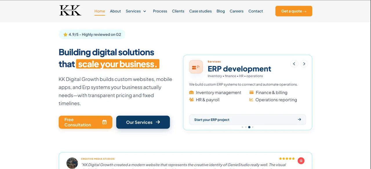 KK Digital Growth website